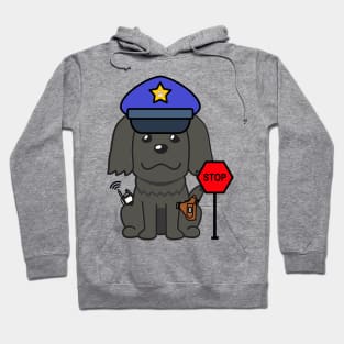 Funny Black Dog Policeman Hoodie